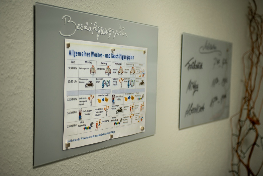 Beschäftigungsplan in der Kurzzeitpflege Bild